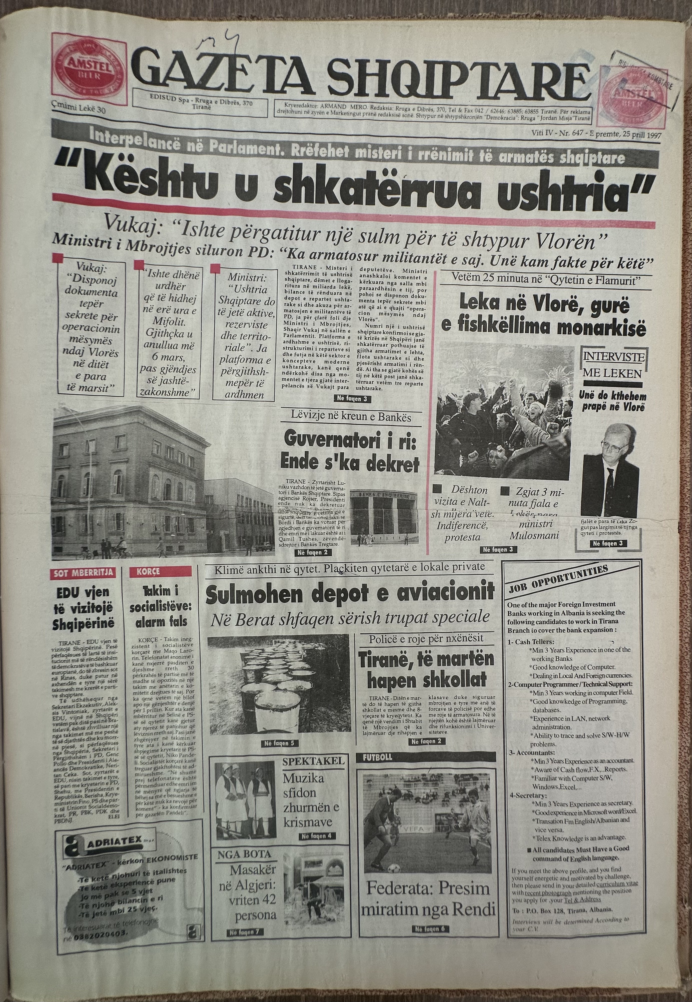 Gazeta Shqiptare 1997-04-25